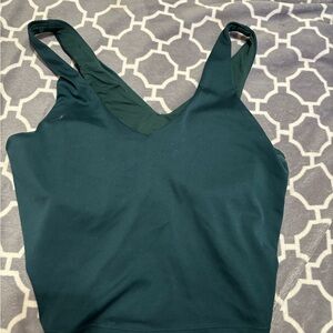 Women's Dark Green Sleeveless Top